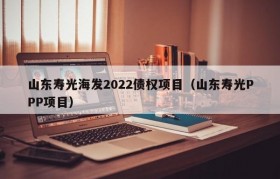 山东寿光海发2022债权项目（山东寿光PPP项目）