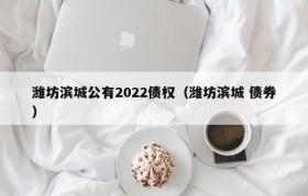 潍坊滨城公有2022债权（潍坊滨城 债券）
