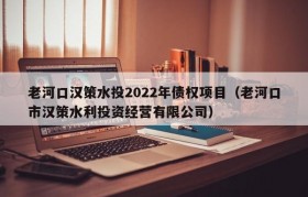 老河口汉策水投2022年债权项目（老河口市汉策水利投资经营有限公司）