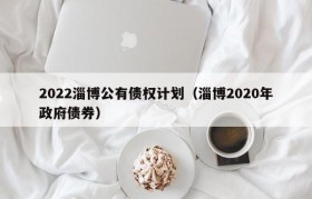 2022淄博公有债权计划（淄博2020年政府债券）