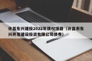 许昌东兴建投2022年债权项目（许昌市东兴开发建设投资有限公司债券）
