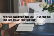 柳州市东城置地发展有限公司（广西柳州市东城投资开发2022债权转让项目）